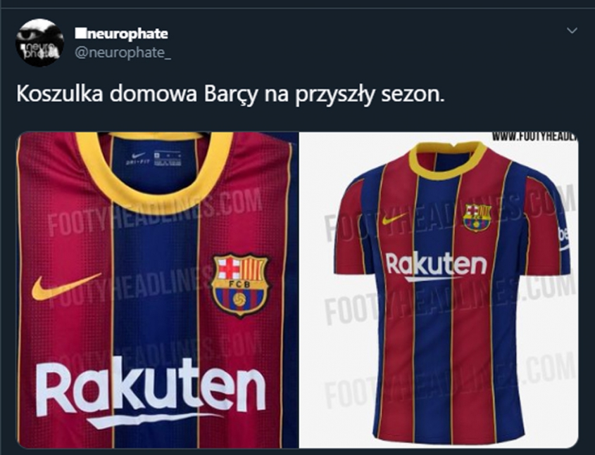 Koszulka DOMOWA Barcelony na następny sezon!
